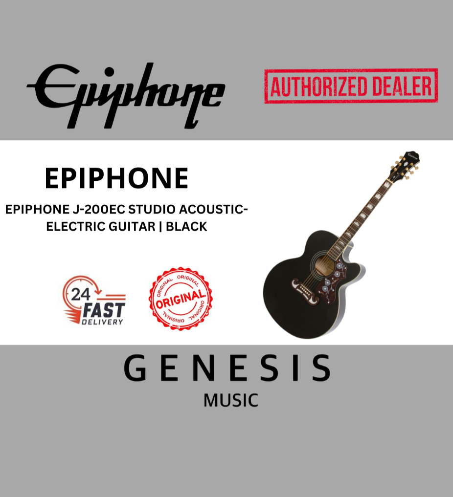 EPIPHONE J-200EC STUDIO ACOUSTIC-ELECTRIC GUITAR | BLACK