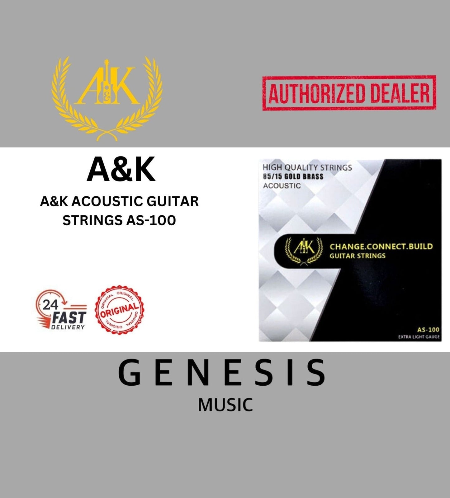 A&K ACOUSTIC GUITAR STRINGS AS-100
