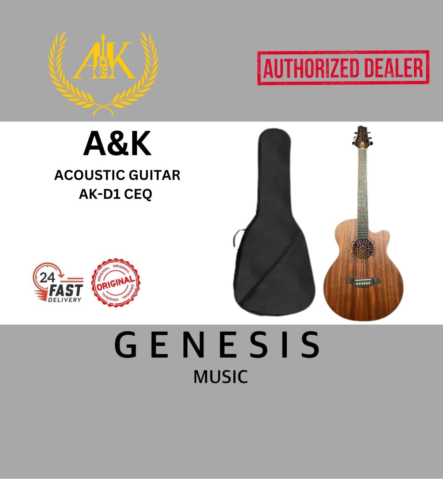 41" ACOUSTIC GUITAR |AK-D1 CEQ