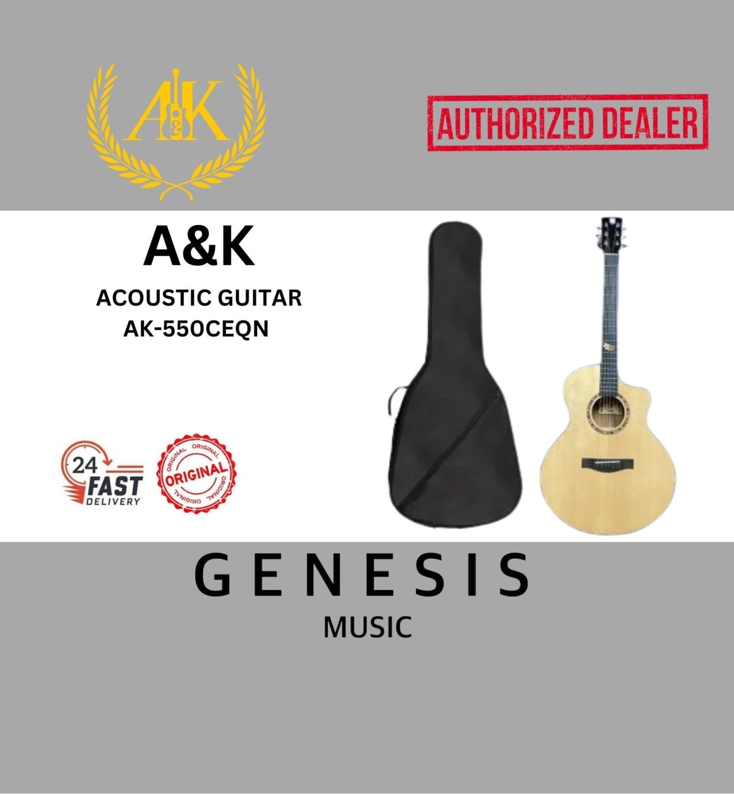 41" ACOUSTIC GUITAR |AK-550 CEQN