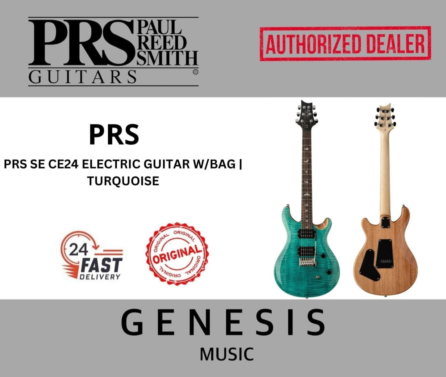 PRS SE CE24 ELECTRIC GUITAR W/BAG | TURQUOISE
