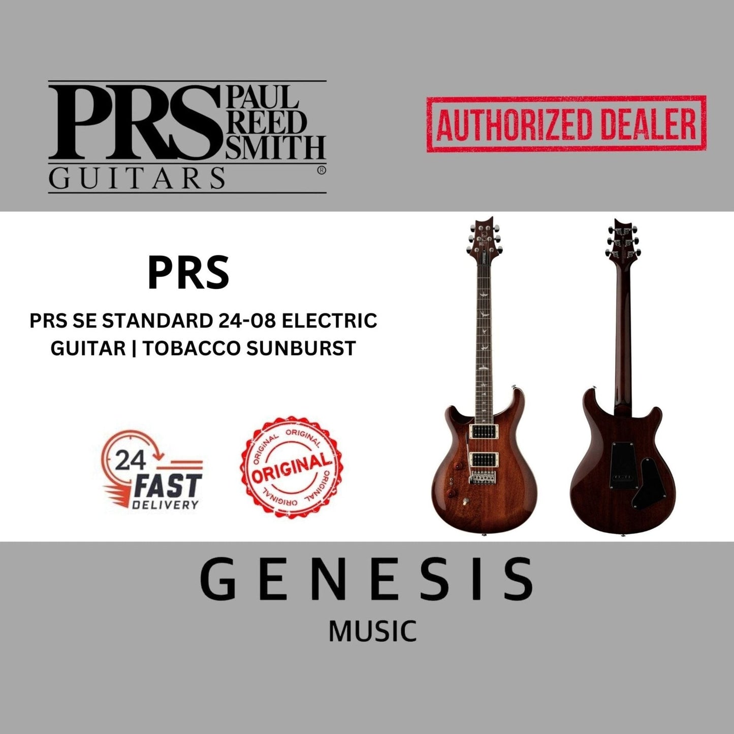PRS SE STANDARD 24-08 ELECTRIC GUITAR | TOBACCO SUNBURST