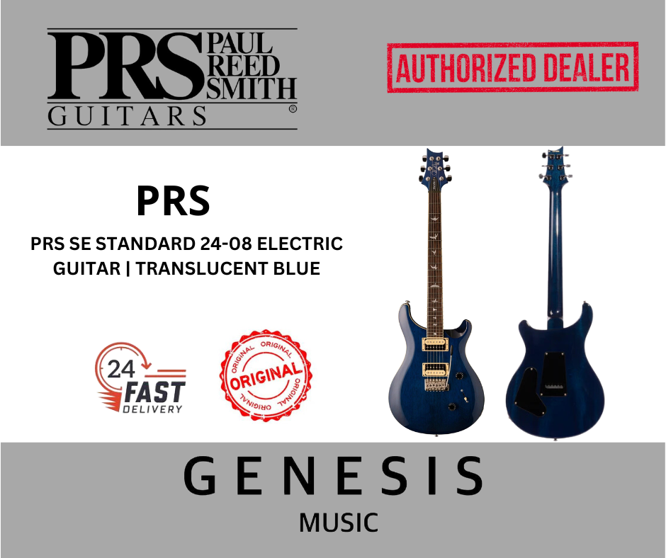 PRS SE STANDARD 24-08 ELECTRIC GUITAR | TRANSLUCENT BLUE