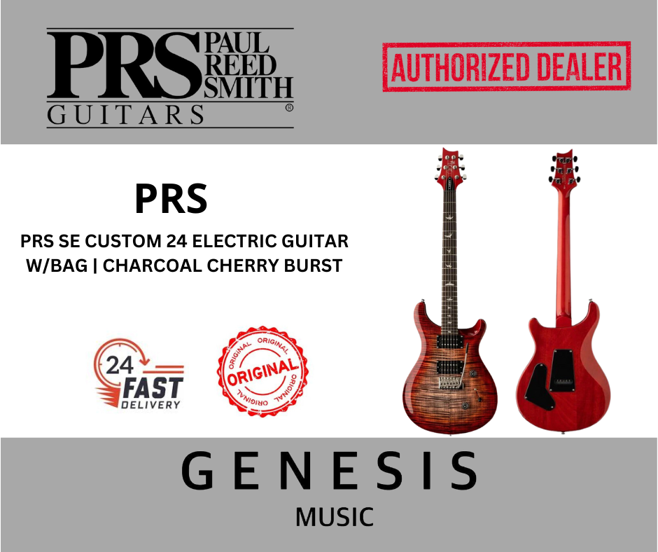 PRS SE CUSTOM 24 ELECTRIC GUITAR W/BAG | CHARCOAL CHERRY BURST