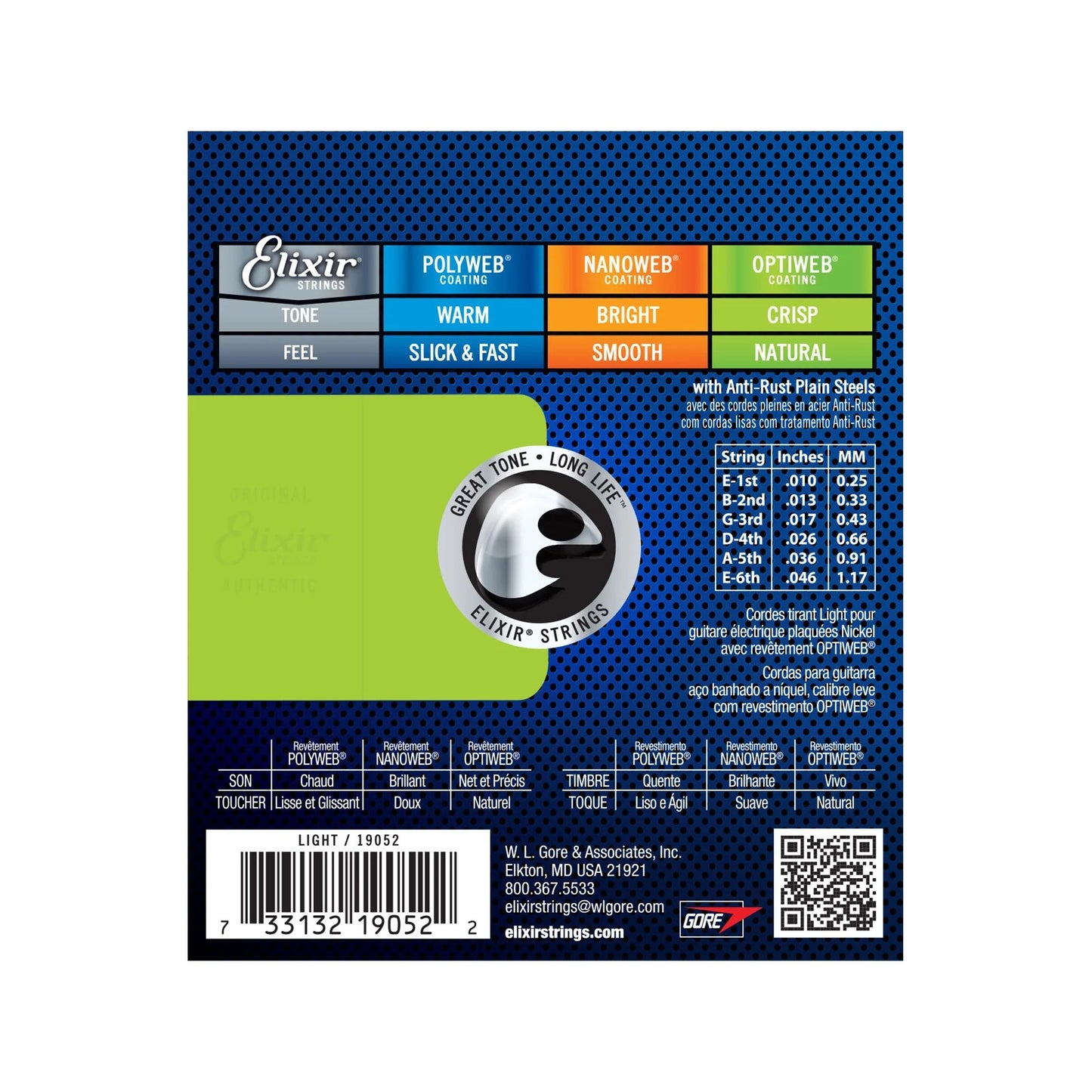 ELIXIR 19052 OW |ELECTRIC GUITAR STRINGS| LT 10-46