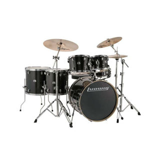 LUDWIG LCEE622016DIR ELEMENT EVOLUTION 6-PIECE DRUM KIT W/HARDWARE BLACK GOLD SPARKLE