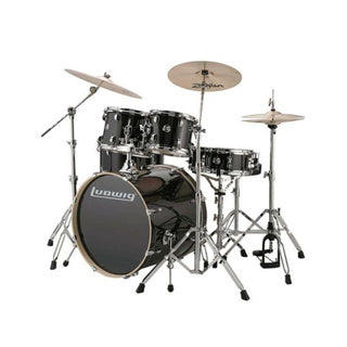 LUDWIG LCEE622016DIR ELEMENT EVOLUTION 6-PIECE DRUM KIT W/HARDWARE BLACK GOLD SPARKLE