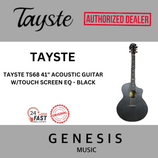 TAYSTE TS68 41" ACOUSTIC GUITAR W/TOUCH SCREEN EQ - BLACK