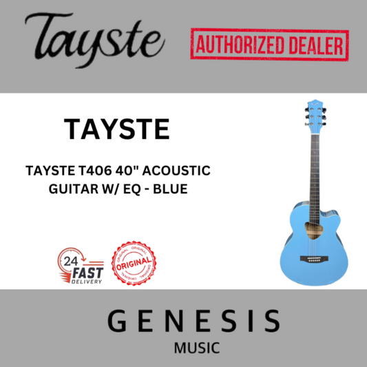 TAYSTE T406 40" ACOUSTIC GUITAR W/ EQ - BLUE