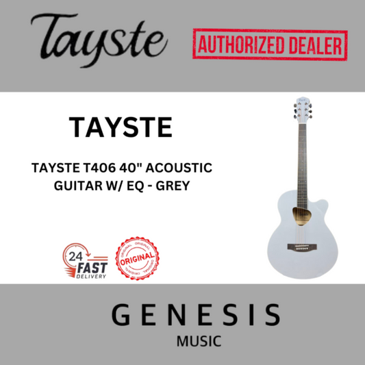 TAYSTE T406 40" ACOUSTIC GUITAR W/ EQ - GREY