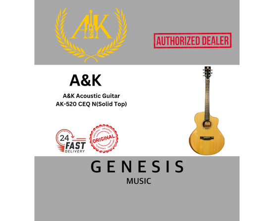 A&K ACOUSTIC GUITAR AK-520 CEQ N(Solid Top)