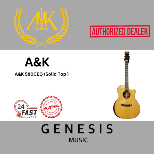 A&K ACOUSTIC GUITAR AK-580-CEQ