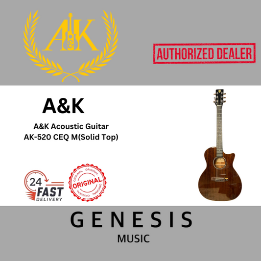 A&K ACOUSTIC GUITAR AK-520 CEQ M(SOLID TOP)