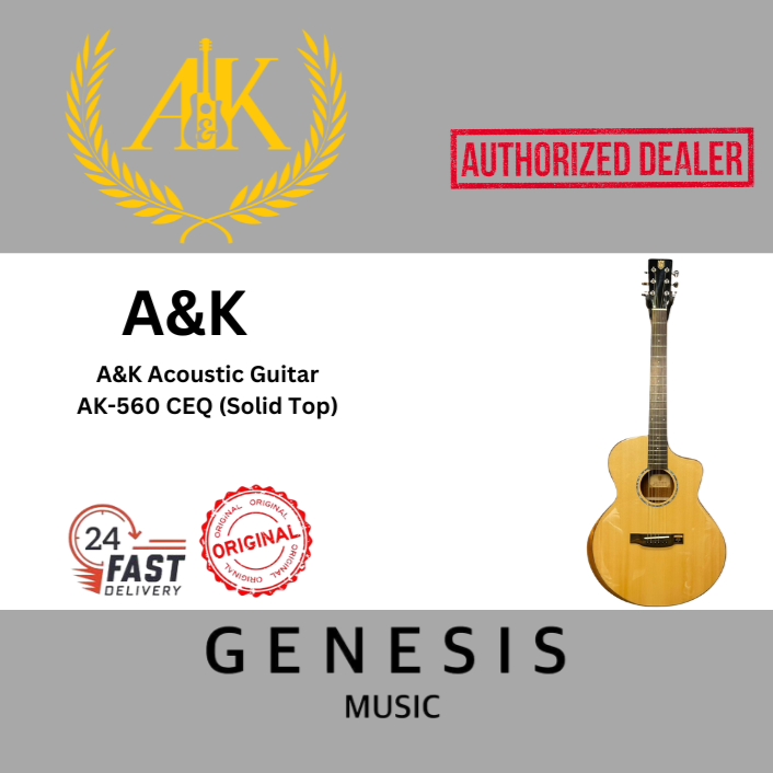 A&K ACOUSTIC GUITAR AK-560 CEQ (Solid Top)