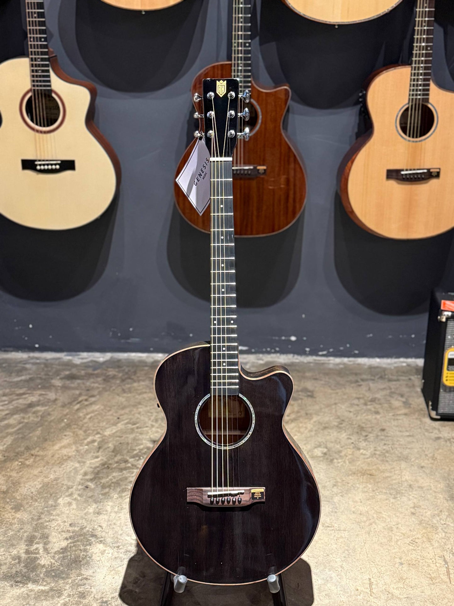A&K ACOUSTIC GUITAR AK-500 CEQ BK