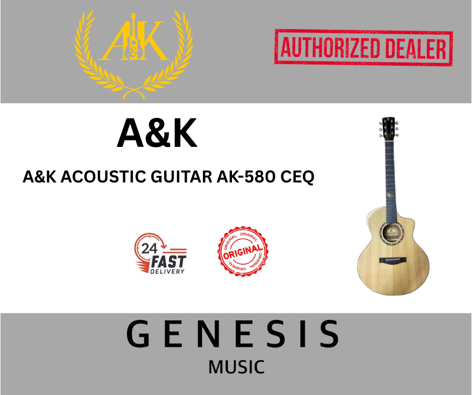 A&K ACOUSTIC GUITAR AK-580-CEQ