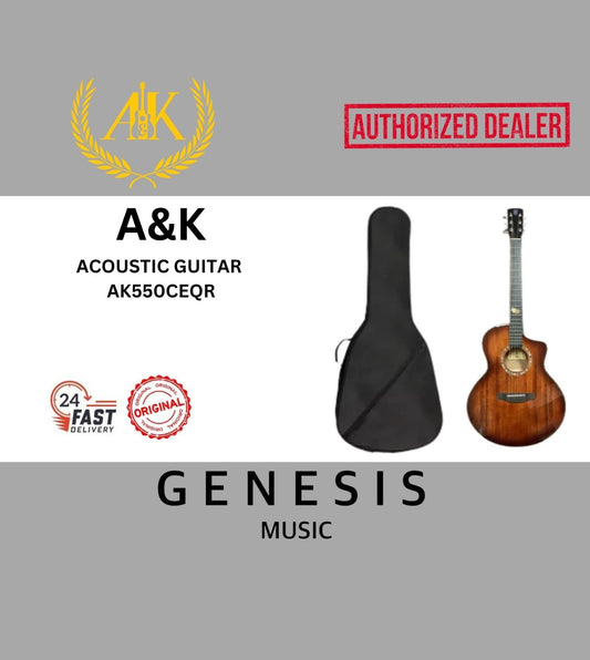 A&K 41" ACOUSTIC GUITAR | CHERRY BURST | AK550CEQR