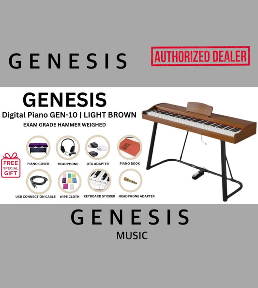 GENESIS DIGITAL PIANO-GEN 10 | LIGHT BROWN