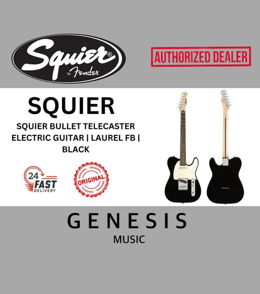 SQUIER BULLET TELECASTER ELECTRIC GUITAR | LAUREL FB | BLACK