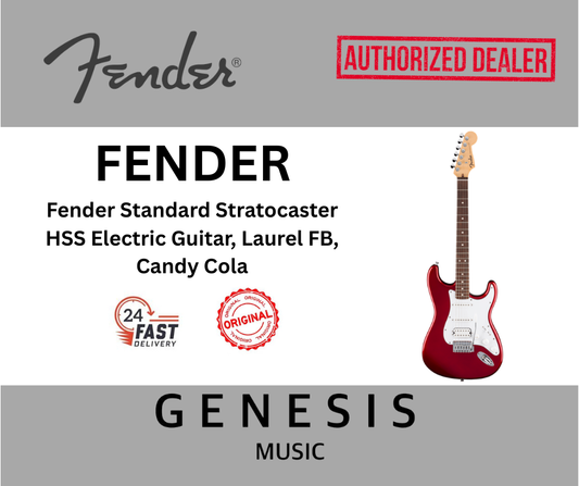 Fender Standard Stratocaster HSS Electric Guitar, Laurel FB, Candy Cola