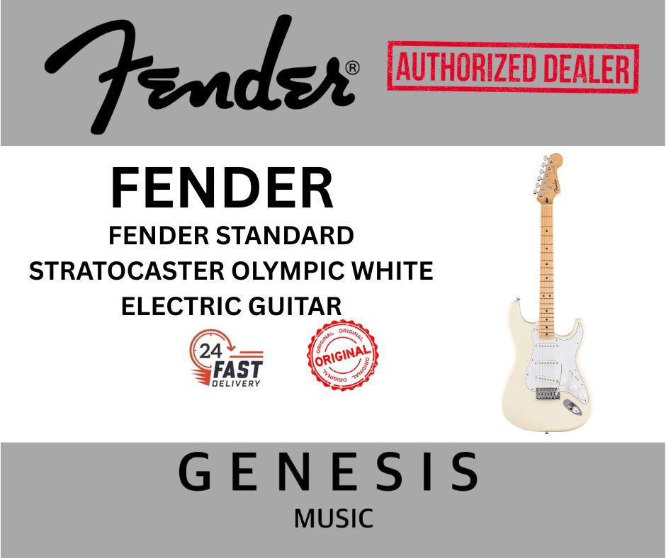 FENDER STANDARD STRATOCASTER OLYMPIC WHITE ELECTRIC GUITAR