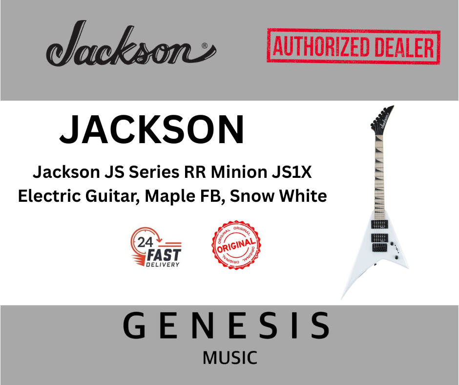 Jackson JS Series RR Minion JS1X Electric Guitar, Maple FB, Snow White