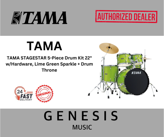 TAMA STAGESTAR 5 PIECES 20" DRUM KITS LIME GREEN