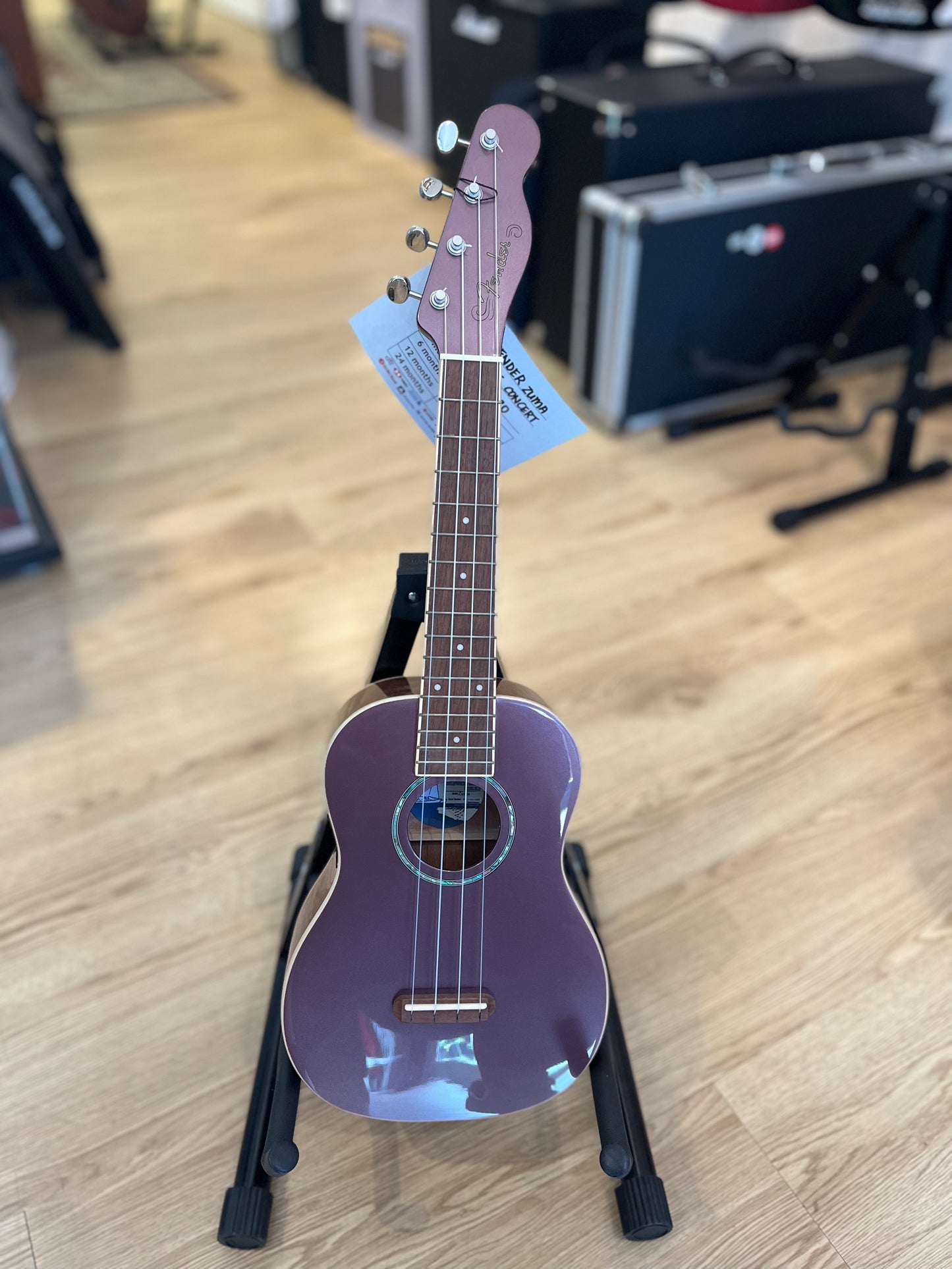 FENDER ZUMA CLASSIC CONCERT UKULELE | WALNUT FB | BURGUNDY MIST