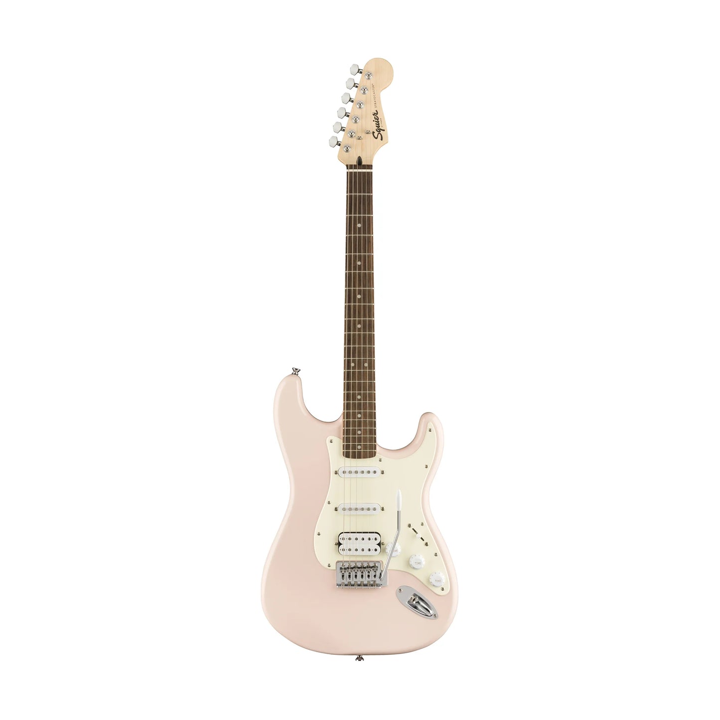 SQUIER BULLET STRATOCASTER W/TREMOLO ELECTRIC GUITAR | LAUREL FB | SHELL PINK
