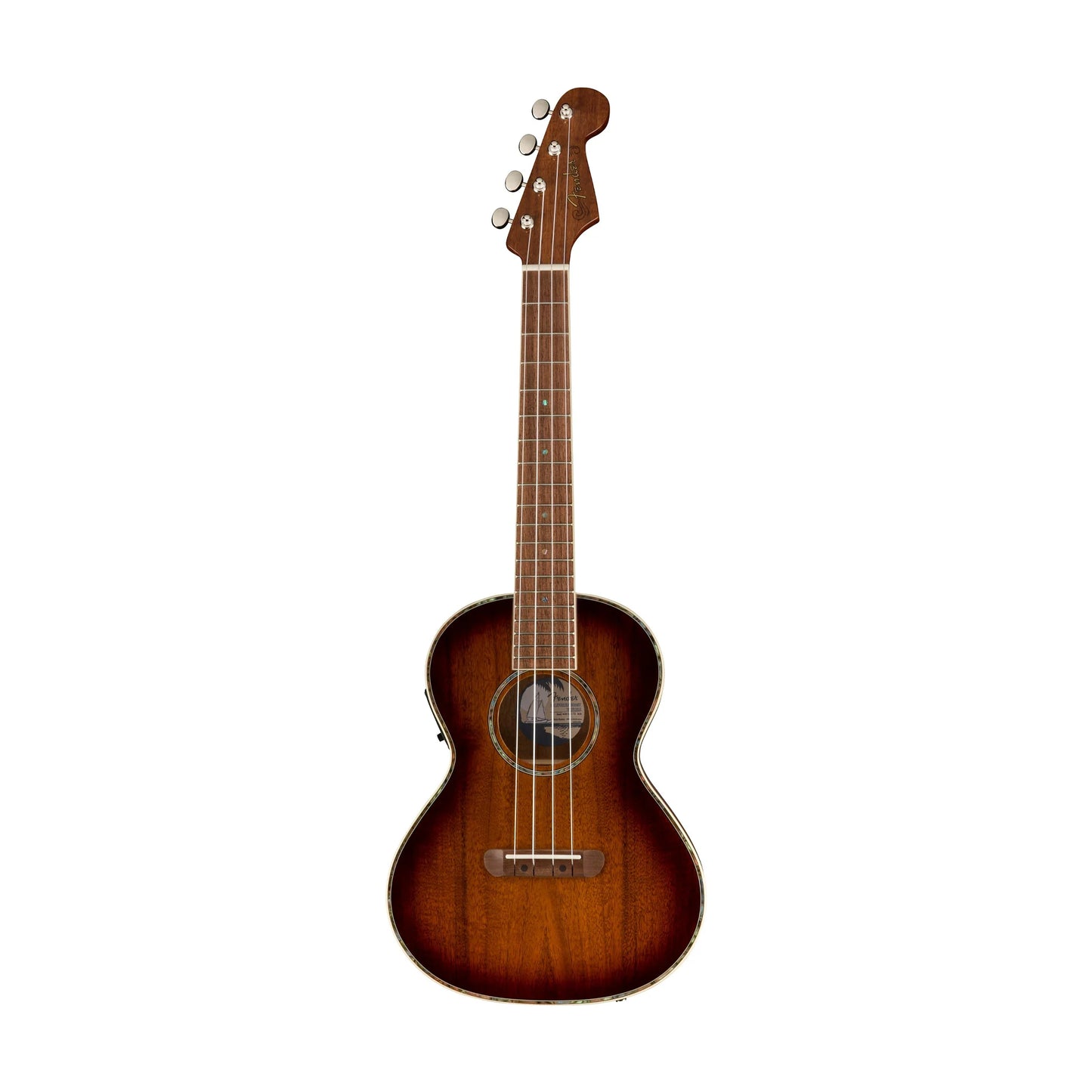FENDER MONTECITO TENOR ACOUSTIC-ELECTRIC UKULELE W/BAG | WALNUT FB | SHADED EDGE BURST